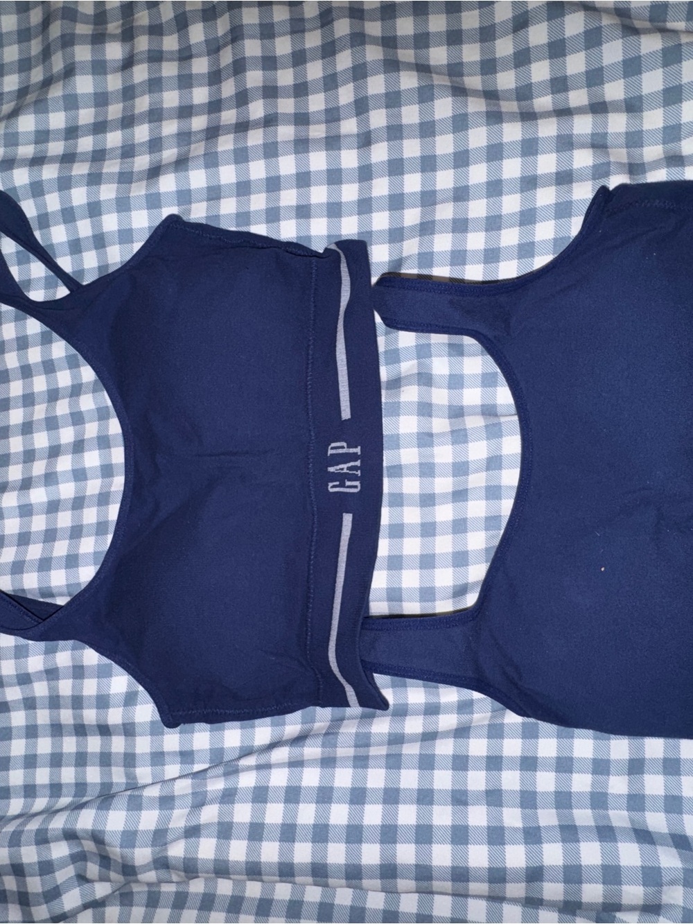 GAP Women's Navy Blue sports bras Racerback